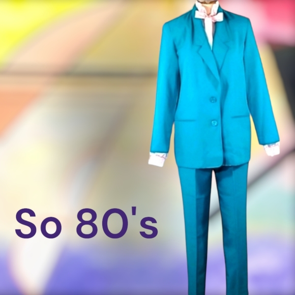 Vintage Alfred Dunner Turquoise Blue Blazer - Picture 2 of 9